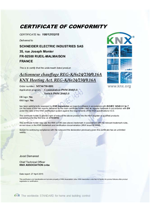 KNX - Certificate